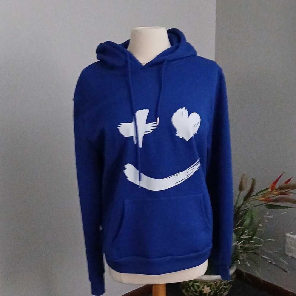 Blue Smiley Hoodie ;) - Picture 1 of 5